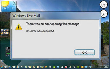 Windows Live Mail Error 0x80004005 